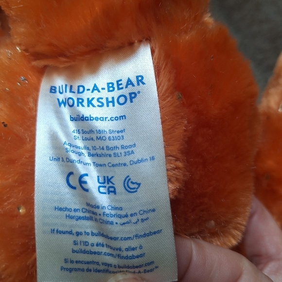 Build A Bear Pumpkin Spice Bunny Plush 2023 Tags Gold Flecks - Picture 8 of 8